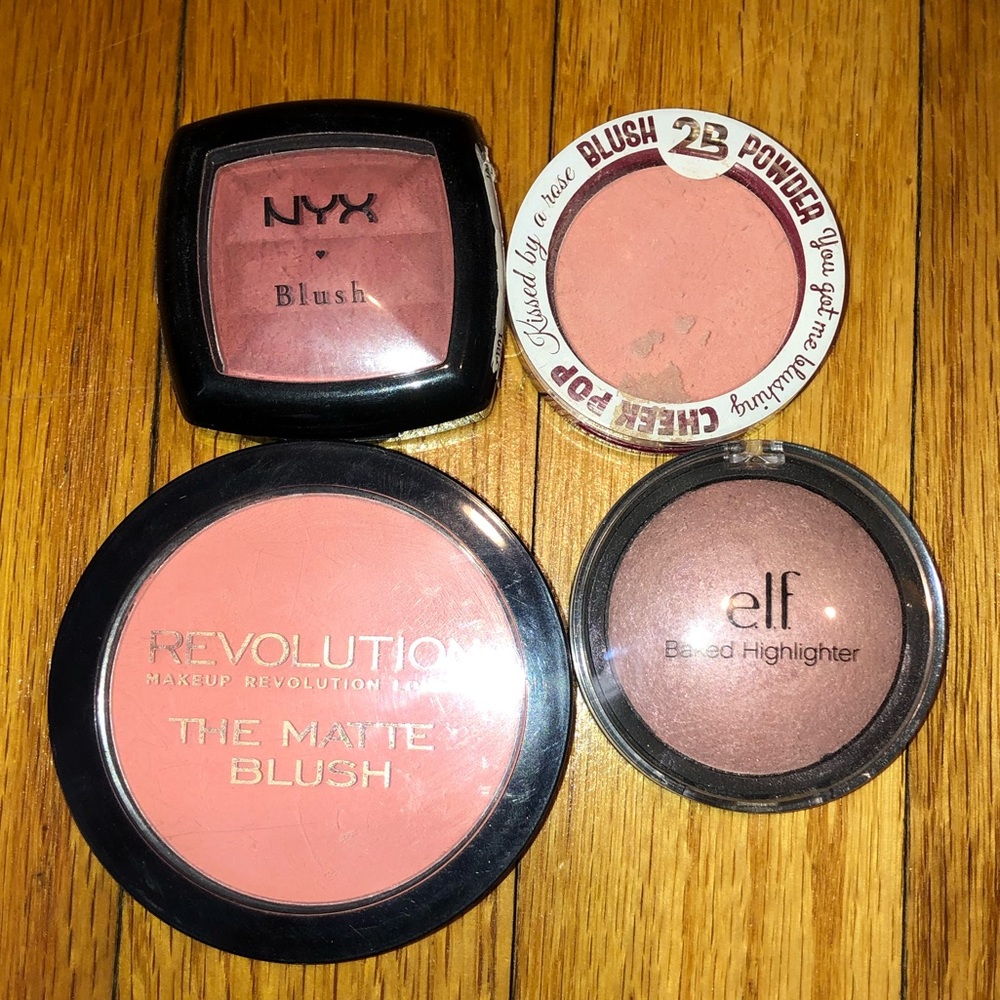 Bundle of 4 Blushes, Nyx, Makeup revolution, elf